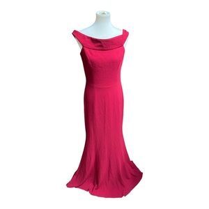NWOT Dress the Population Red Full Length Dress